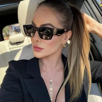 Gafas De Sol tipo ojo De gato a la moda para mujer, gafas De Sol cuadradas De diseño De marca Vintage para hombre UV400, gafas De Sol para viajes al aire libre para mujer
