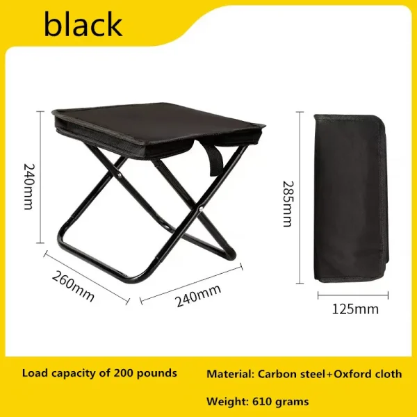 Silla plegable portátil multifuncional para picnic al aire libre, taburete de pesca ultraligero, taburete de viaje, accesorios de pesca