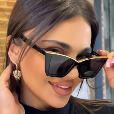 Gafas De Sol estilo ojo De gato Vintage INS, gafas De Sol cuadradas con montura pequeña para mujer, gafas De Sol Retro De diseñador De marca para mujer, gafas De Sol De moda