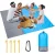Manta de playa a prueba de arena, 200 x 140 cm, impermeable, estera de playa, manta de picnic ligera para viajes, deportes de senderismo