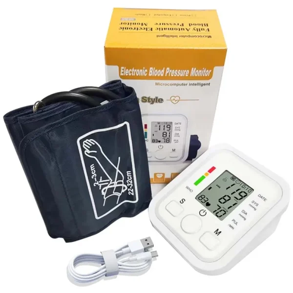 Tonómetro portátil Digital, tensiómetro, Monitor de frecuencia cardíaca, presión arterial del brazo, equipo de BP, automático, médico profesional