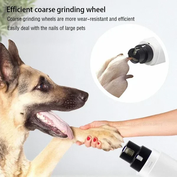 Cortauñas eléctrico para perros, molinillos de uñas para perros, recargable por USB, luz LED, patas de gato silenciosas para mascotas, suministros para el cuidado de uñas