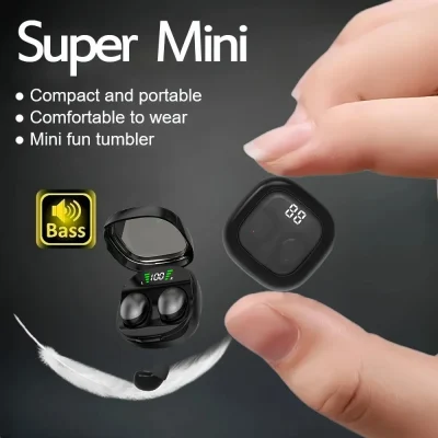 Mini auriculares inalámbricos bluetooth 5,3, auriculares pequeños para dormir, trabajo, deportes, auriculares invisibles HD HIFI, auriculares de calidad de sonido de graves