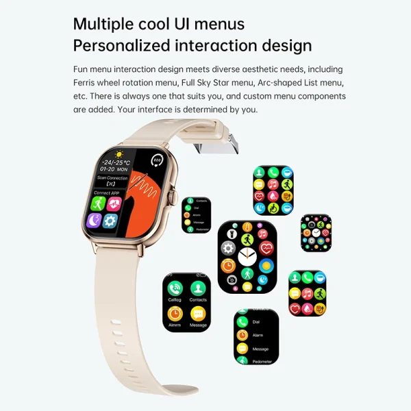 Xiaomi reloj inteligente 2025 Android regalo Bluetooth llamada Smartwatch 2024 pantalla táctil música Fitness Tracker relojes deportivos + auricular