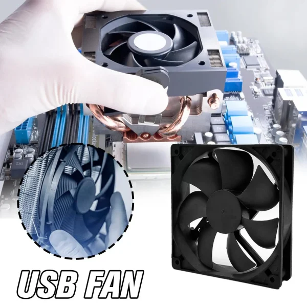 Ventilador de refrigeración sin escobillas de 5V, ventilador USB, caja de ordenador, Enfriador de 2500RPM, radiador de CPU PBT impregnado por aceite, ventilador USB, dispositivos USB para PC