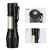 Mini linterna LED COB + XPE, linterna portátil con carga USB, linterna de Camping con luz de enfoque con zoom, linterna táctica con Clip para bolígrafo