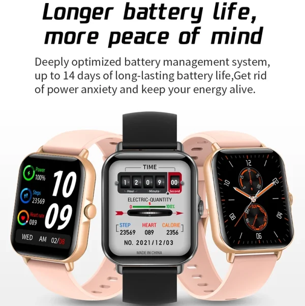 2025 2.01 ''reloj inteligente Bluetooth llamada reproducir música Smartwatch Fitness reloj deporte relojes impermeables para hombres mujeres iPhone Android