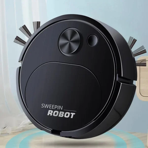 Robot aspirador 3 en 1 con USB para el hogar y la Oficina, aspiradora inteligente inalámbrica de 1500Pa, para barrer y barrer el suelo, novedad