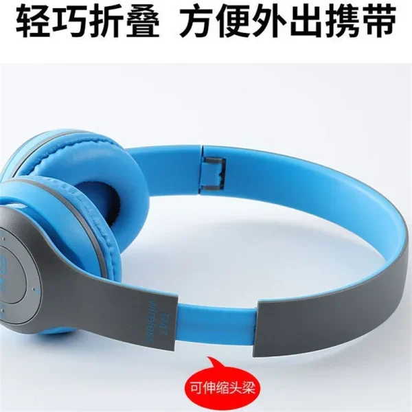 Auriculares inalámbricos auriculares HIFI plegables auriculares con cancelación de ruido con micrófono adaptador USB para iPhone juego P47 auriculares