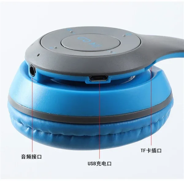 Auriculares inalámbricos auriculares HIFI plegables auriculares con cancelación de ruido con micrófono adaptador USB para iPhone juego P47 auriculares