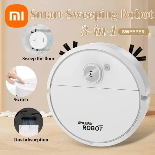 Xiaomi-Robot de barrido inteligente 3 en 1, aspirador de 4000Pa, fuerte succión, fácil de usar, suelos, pelo de mascotas, máquina de limpieza silenciosa para el hogar