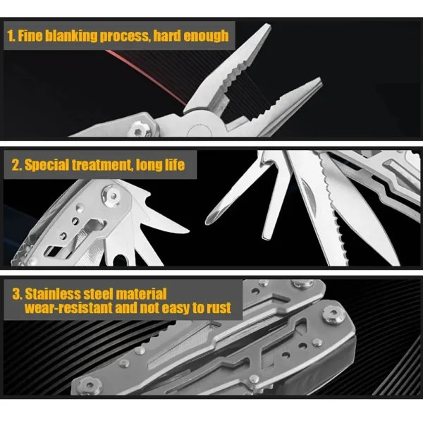Cuchillo de bolsillo multiherramienta plegable, alicates, Mini portátil, plegable, caza al aire libre, supervivencia, rescate, táctico, herramienta de reparación multiusos