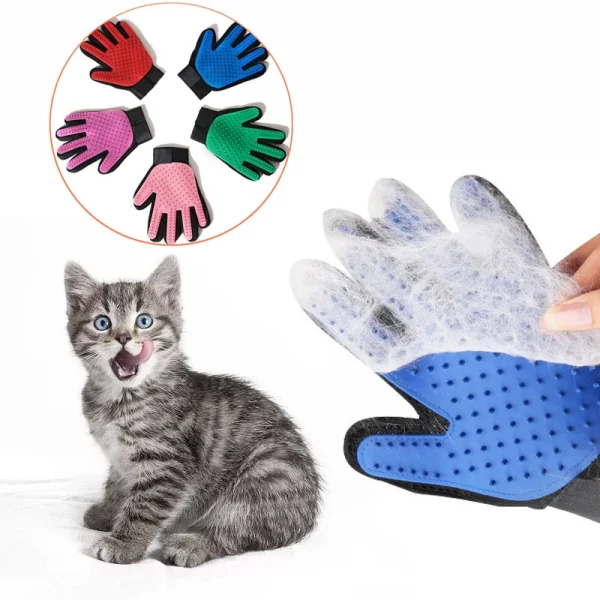 Guante de aseo para mascotas, cepillo gato,cepillo para quitar el pelo de gato, peine para perros y gatos, removedor de pelo de baño, cepillo de masaje limpio para animales
