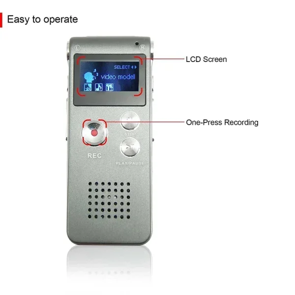 Grabadora de voz de 8GB, reproductor MP3, Mini grabadora de Audio de sonido, Mini unidad Flash USB profesional, dictáfono de grabación