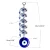Amuletos azul turco para mal colgante pared, adorno decoración del hogar para protección, bendición, regalo