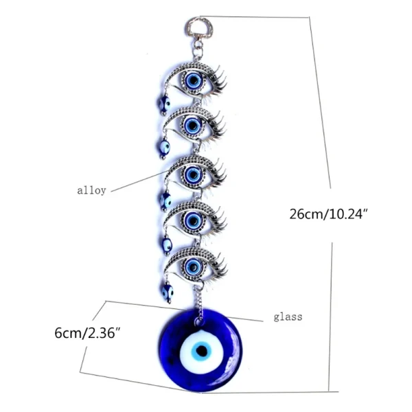 Amuletos azul turco para mal colgante pared, adorno decoración del hogar para protección, bendición, regalo
