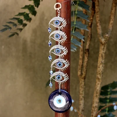 Amuletos azul turco para mal colgante pared, adorno decoración del hogar para protección, bendición, regalo