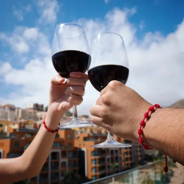 Pulseras de hilo rojo para la suerte, 7 nudos, ajustables, hechos a mano, brazaletes de cuerda DIY para pareja, amuleto, accesorios de joyería