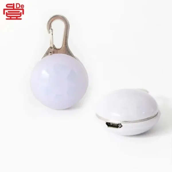 Colgante luminoso para perro con carga USB, colgante luminoso LED para mascotas con etiqueta flash antipérdida para caminar con perro nocturno