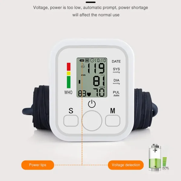 Tonómetro portátil Digital, tensiómetro, Monitor de frecuencia cardíaca, presión arterial del brazo, equipo de BP, automático, médico profesional