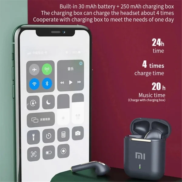 Xiaomi J18 auriculares inalámbricos Bluetooth HiFI micrófono estéreo intrauditivo táctil impermeable TWS auriculares para juegos con cancelación de ruido