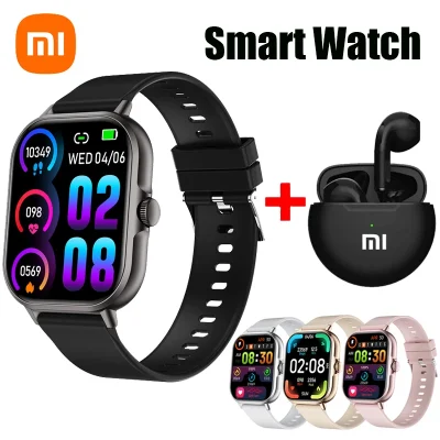 Xiaomi reloj inteligente 2025 Android regalo Bluetooth llamada Smartwatch 2024 pantalla táctil música Fitness Tracker relojes deportivos + auricular