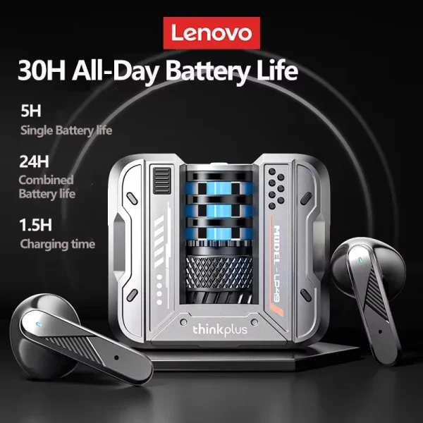 Lenovo LP49 AI auriculares de traducción inalámbricos Bluetooth 5,4 reducción de ruido llamada HD auriculares Oficina viaje traducción en tiempo Real