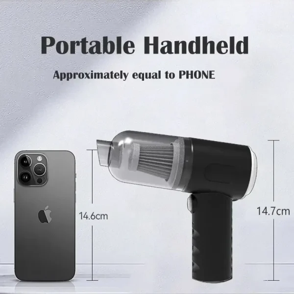 Aspiradora PA 120W inalámbrica súper alta potencia succión soplado 2 en 1 aspiradora portátil de doble uso en seco y húmedo