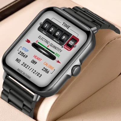 2025 2.01 ''reloj inteligente Bluetooth llamada reproducir música Smartwatch Fitness reloj deporte relojes impermeables para hombres mujeres iPhone Android
