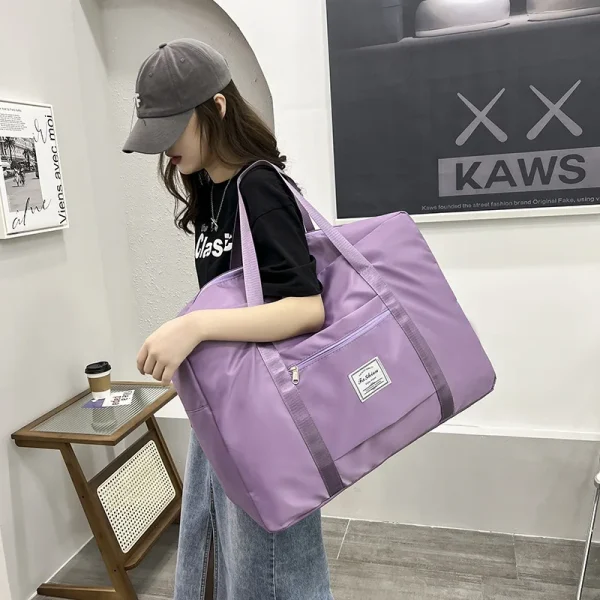 Bolsa de almacenamiento móvil portátil de tela oxford engrosada, bolsa de equipaje plegable, bolsa de viaje multifuncional, bolsa de hombro