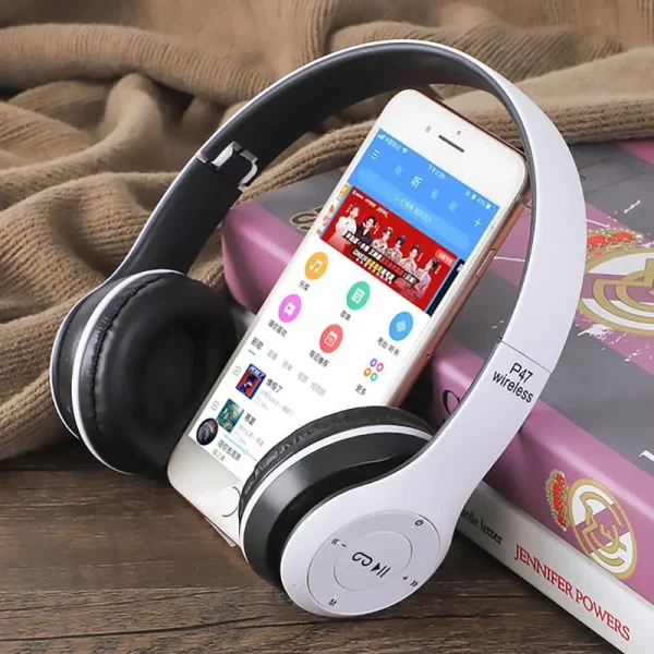Auriculares inalámbricos 5,0 Bluetooth auriculares bajos plegables con memoria tarjeta TF para iPhone Xiaomi Samsung teléfono con micrófono auriculares