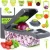Picadora de verduras multifuncional 14/16 en 1, mango, rejilla de alimentos, picadora de alimentos, rebanador de verduras, cortador, artículos de cocina