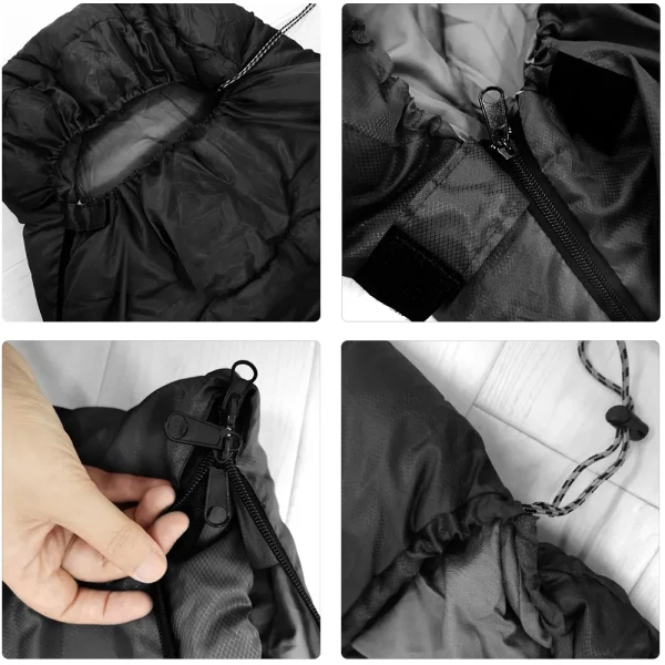 Saco de dormir para acampar, ligero, 4 estaciones, sobre cálido, mochilero, momia al aire libre, saco de dormir de invierno de algodón
