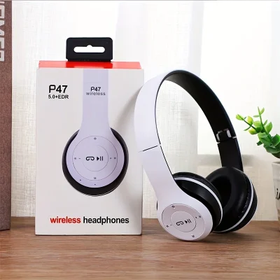 Auriculares inalámbricos 5,0 Bluetooth auriculares bajos plegables con memoria tarjeta TF para iPhone Xiaomi Samsung teléfono con micrófono auriculares