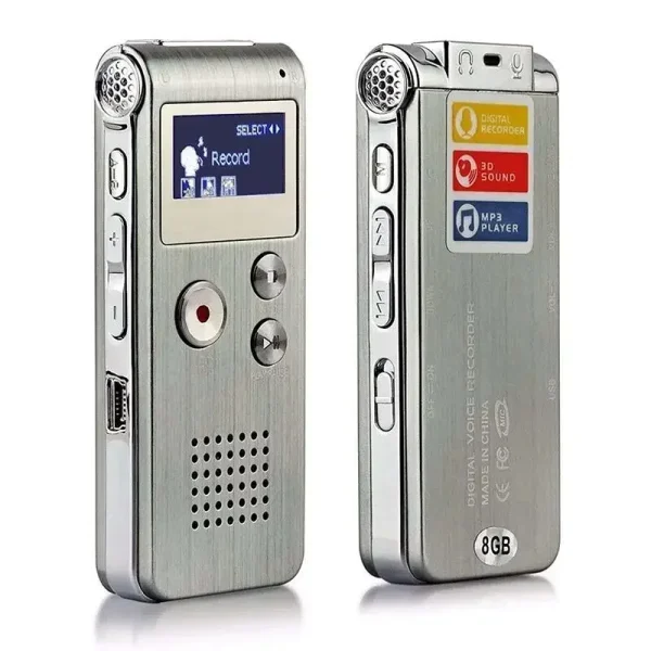 Grabadora de voz de 8GB, reproductor MP3, Mini grabadora de Audio de sonido, Mini unidad Flash USB profesional, dictáfono de grabación