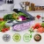 Picadora de verduras multifuncional 14/16 en 1, mango, rejilla de alimentos, picadora de alimentos, rebanador de verduras, cortador, artículos de cocina