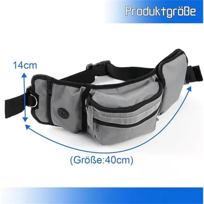 Bolsa para caminar para entrenamiento de perros, bolsa para golosinas de manos libres, riñonera para correr, tren para cachorros, alimentador de aperitivos, cuencos de bolsillo para perros, bolsas para tazas de agua