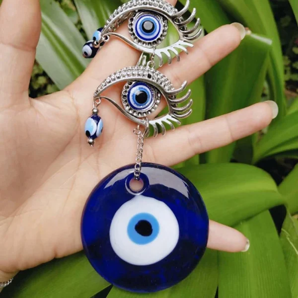 Amuletos azul turco para mal colgante pared, adorno decoración del hogar para protección, bendición, regalo