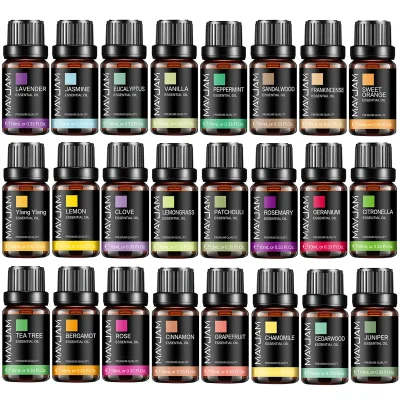 10ML aceite esencial lavanda jazmín eucalipto vainilla sándalo bergamota romero citrella canela aceite aromático