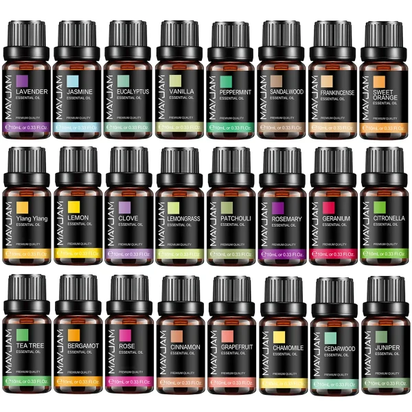 10ML aceite esencial lavanda jazmín eucalipto vainilla sándalo bergamota romero citrella canela aceite aromático
