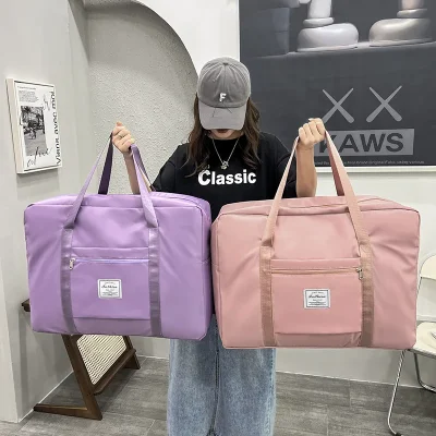 Bolsa de almacenamiento móvil portátil de tela oxford engrosada, bolsa de equipaje plegable, bolsa de viaje multifuncional, bolsa de hombro