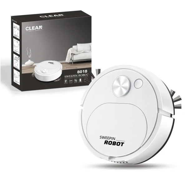 Robot aspirador 3 en 1 con USB para el hogar y la Oficina, aspiradora inteligente inalámbrica de 1500Pa, para barrer y barrer el suelo, novedad