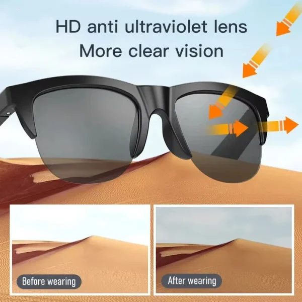 Xiaomi gafas inteligentes gafas de sol al aire libre Bluetooth5.3 llamada auriculares para deportes al aire libre impermeable Anti-UV hombre mujer gafas de sol 2025