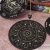 Tablero de péndulo de madera, Luna, estrella, adivinación, energía tallada, tablero de meditación curativo, adornos, tablero Ouija de Altar metafísico