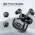 Auriculares inalámbricos 40dB con cancelación de ruido Bluetooth 5,3 auriculares 6 micrófonos ENC con pantalla LED llamada HD auriculares TWS modo de transparencia