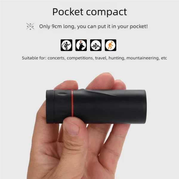 Telescopio Xiaomi Youpin 2000X25 HD telescopio Monocular telescopio de visión nocturna de alta potencia Mini alcance portátil de viaje