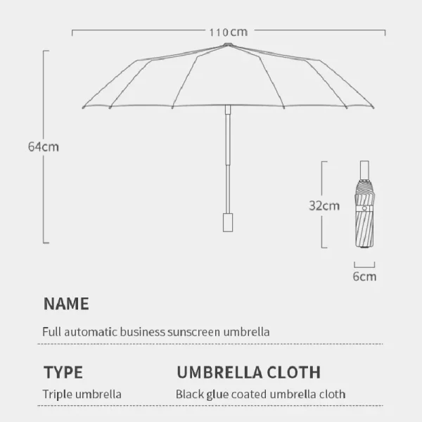Xiaomi nuevo paraguas plegable de doble hueso totalmente automático de 24 huesos para fuerte resistencia al viento resistencia a la lluvia protección solar y UV