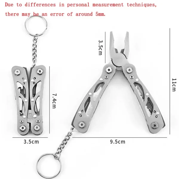 Cuchillo de bolsillo multiherramienta plegable, alicates, Mini portátil, plegable, caza al aire libre, supervivencia, rescate, táctico, herramienta de reparación multiusos