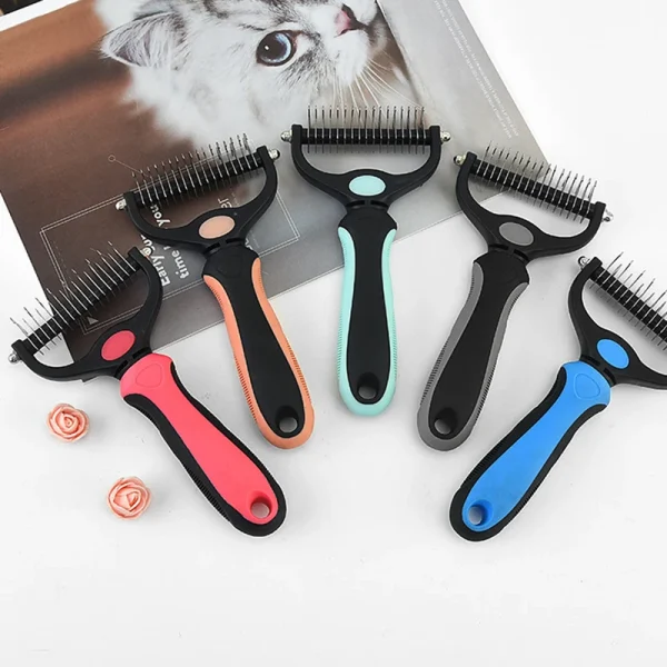 Cepillo profesional para quitar el pelo de perros, cortador de nudos de piel para mascotas, peine para cachorros y gatos, cepillos para el cuidado de perros, suministros de caída