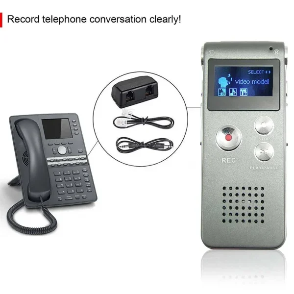 Grabadora de voz de 8GB, reproductor MP3, Mini grabadora de Audio de sonido, Mini unidad Flash USB profesional, dictáfono de grabación